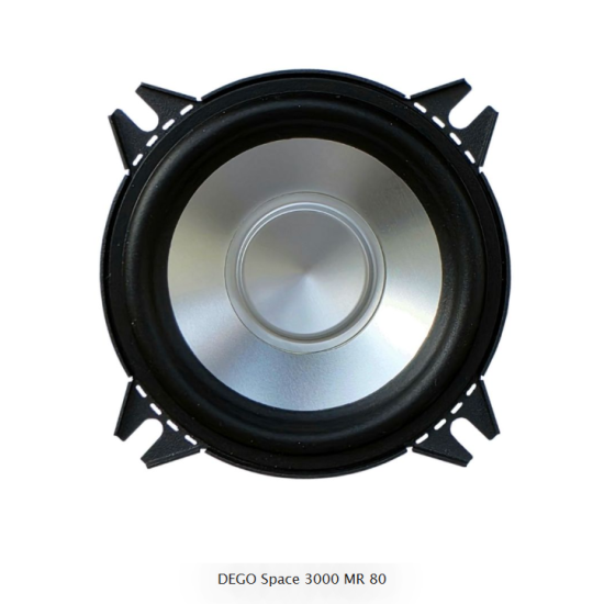 DEGO Space 3000 MR 80 ​​​​​​​ Głośniki średniotonowe o średnicy 80 mm. Impedancja 4 Ohm. Moc 40W RMS